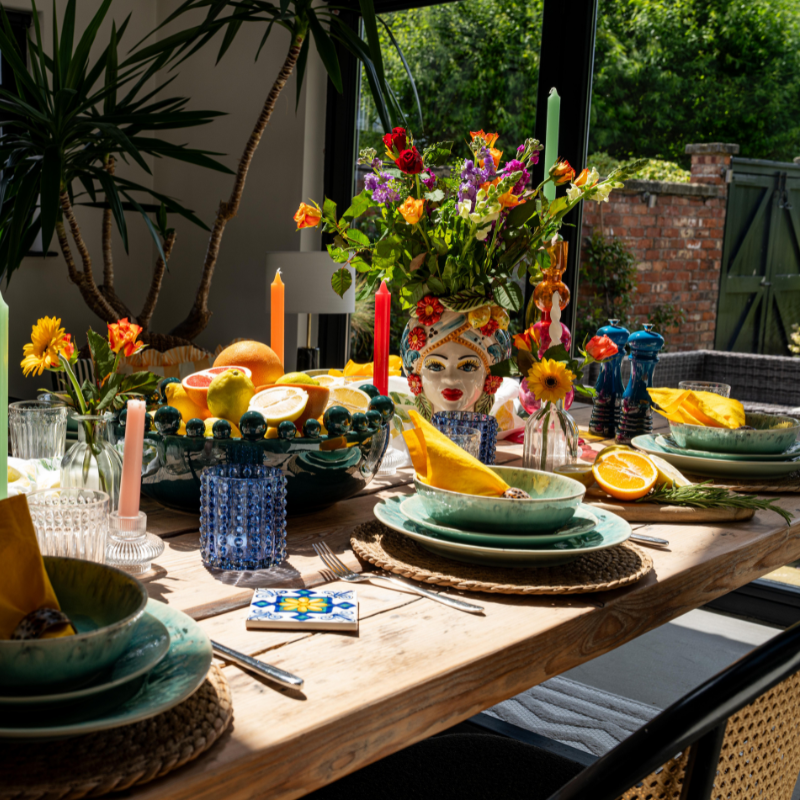 arighi bianchi Sicilian table laid for dinner