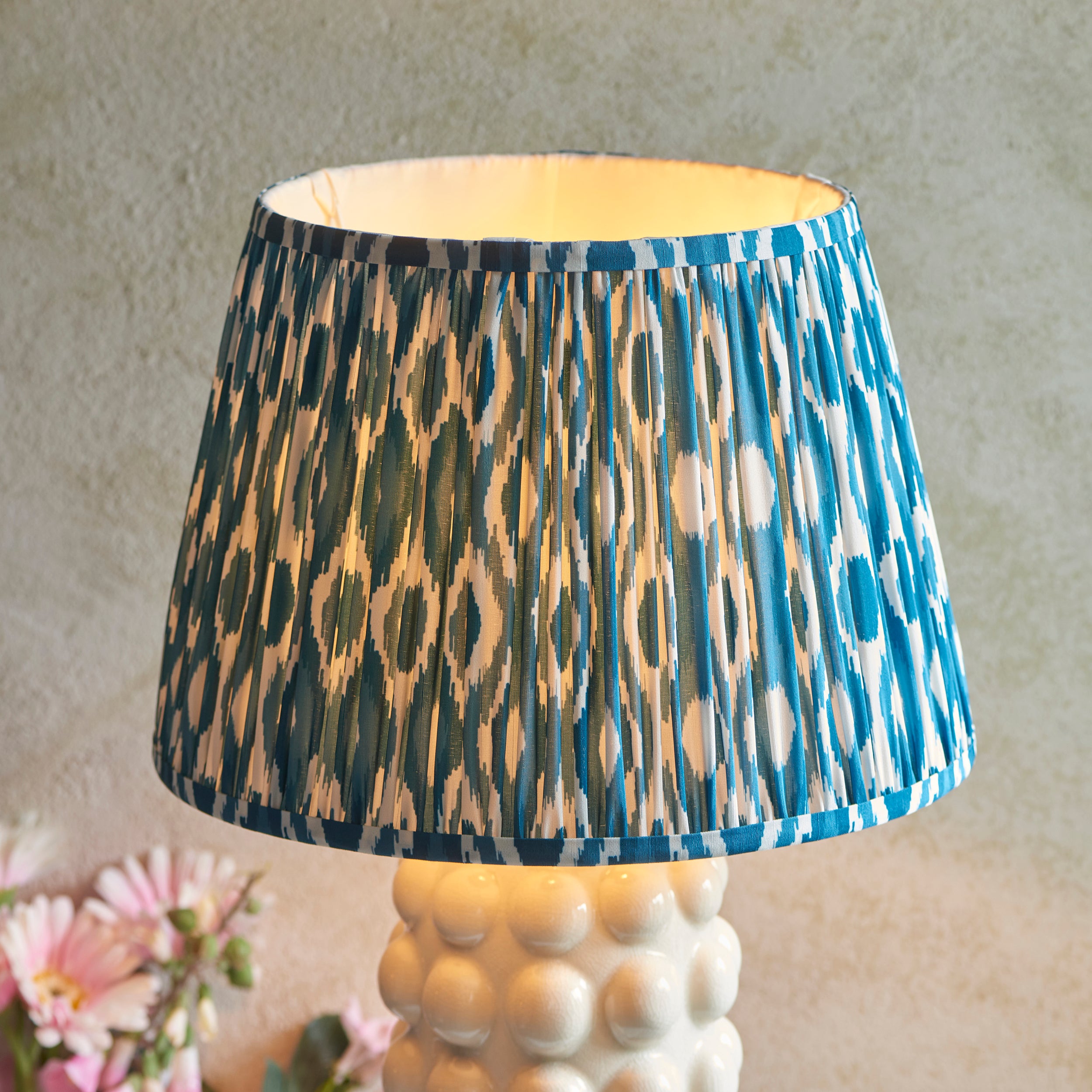 Kari Ikat Table Lamp in Blue