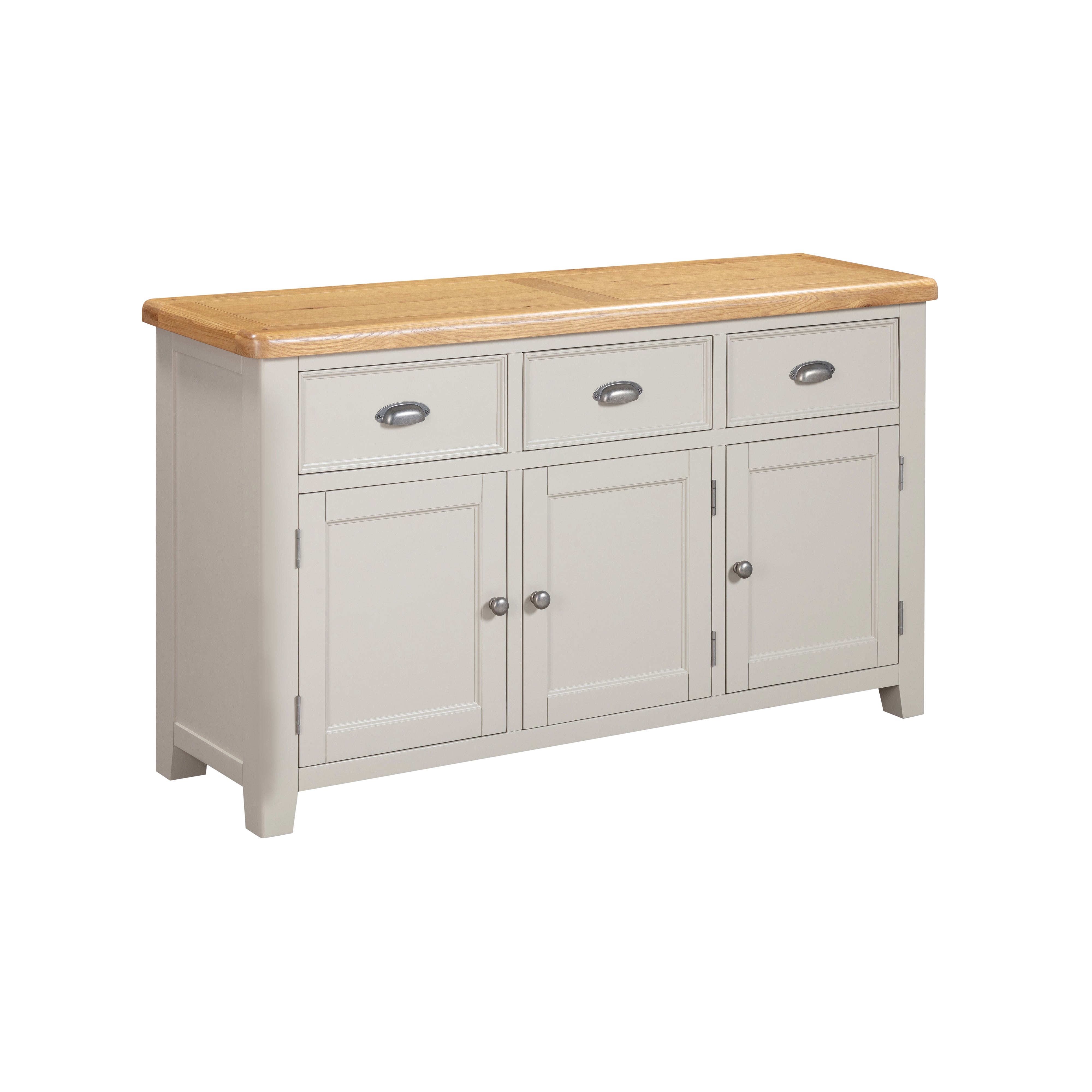 Medway Oak 3 Door Sideboard in Grey