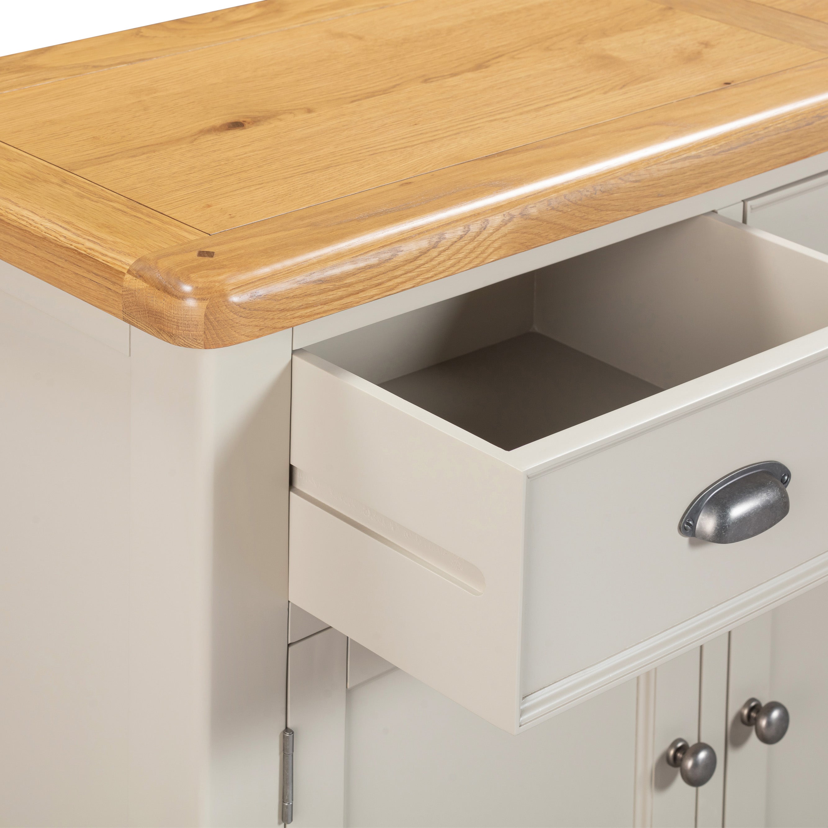 Medway Oak 3 Door Sideboard in Grey