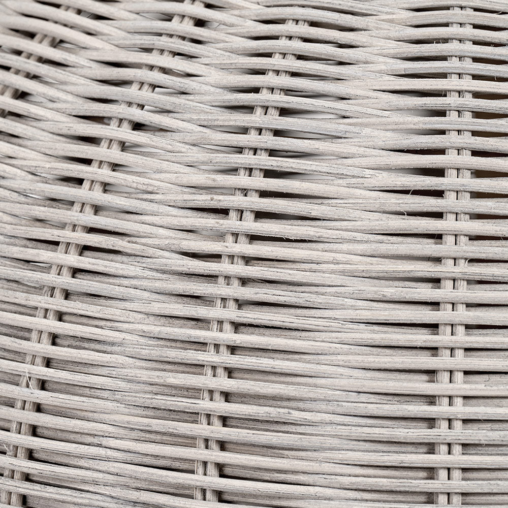 Grey Wash Rattan Table Lamp