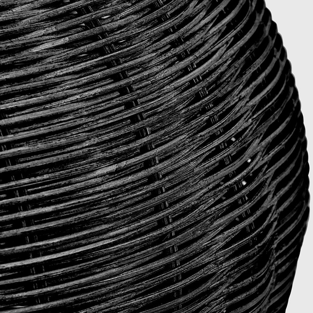 Black Rattan Table Lamp