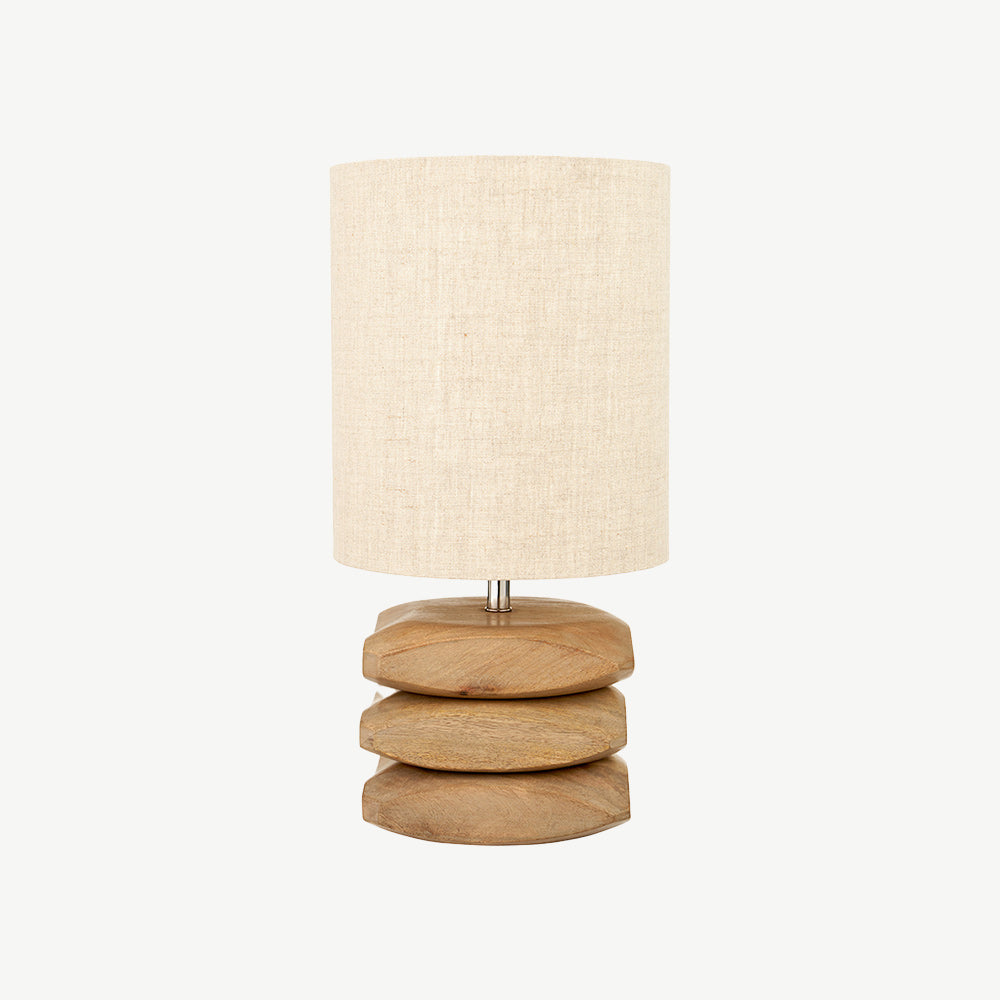 Natural Mango Wood 3 Pebble Table Lamp