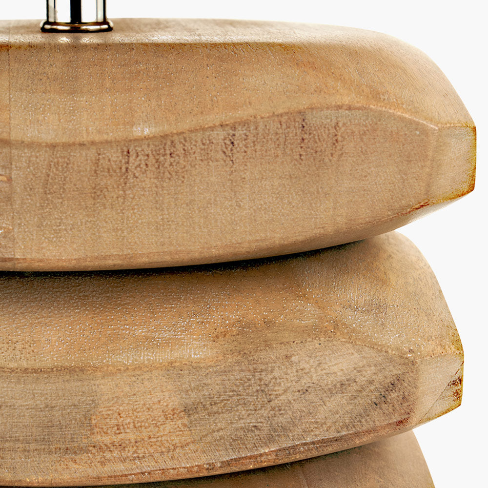 Natural Mango Wood 3 Pebble Table Lamp