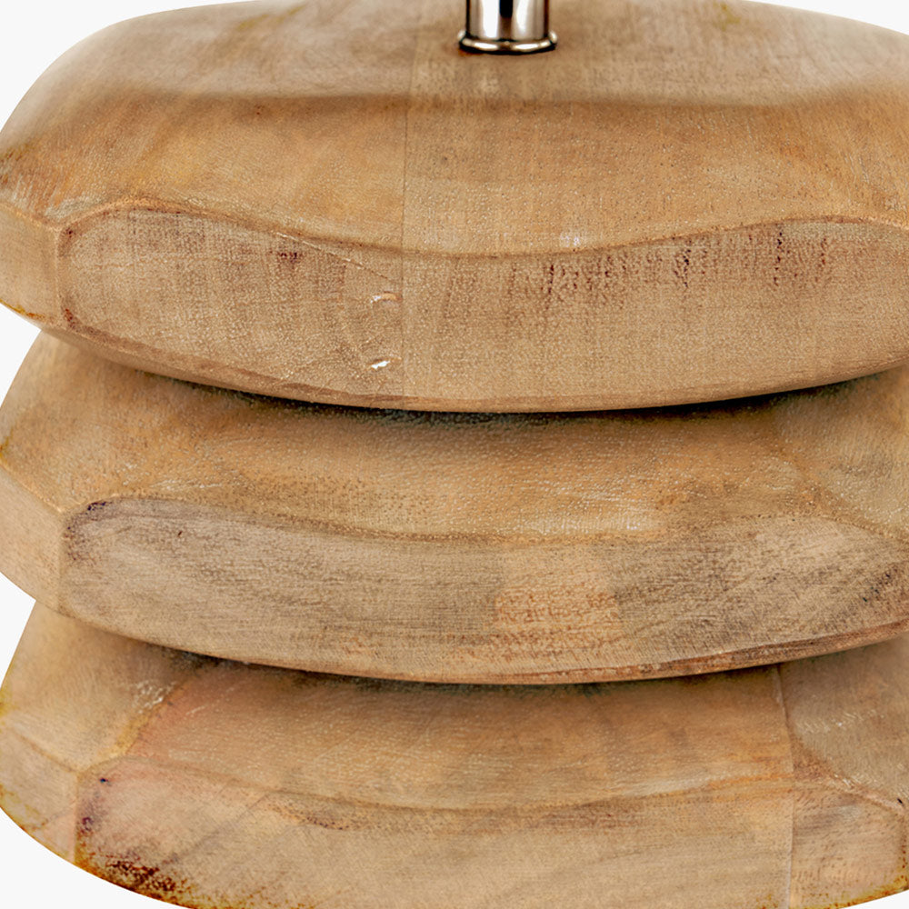 Natural Mango Wood 3 Pebble Table Lamp