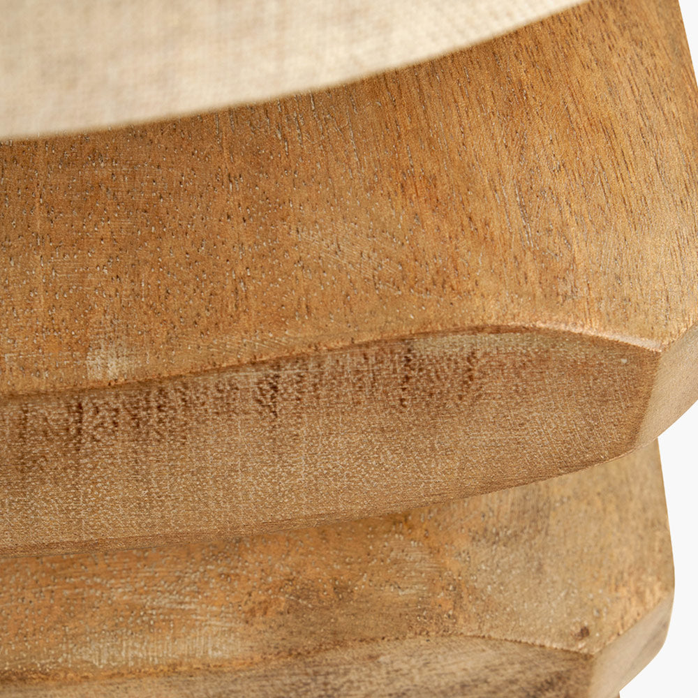 Natural Mango Wood 3 Pebble Table Lamp