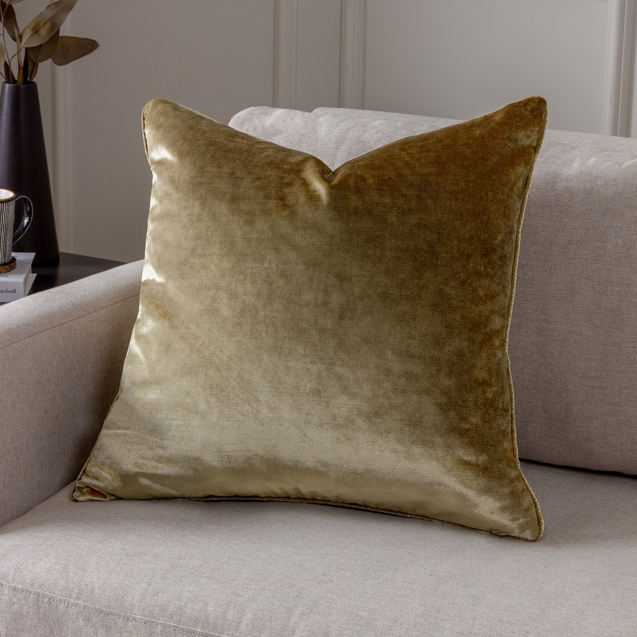 Andromeda Velvet Extra Large Cushion in Gold