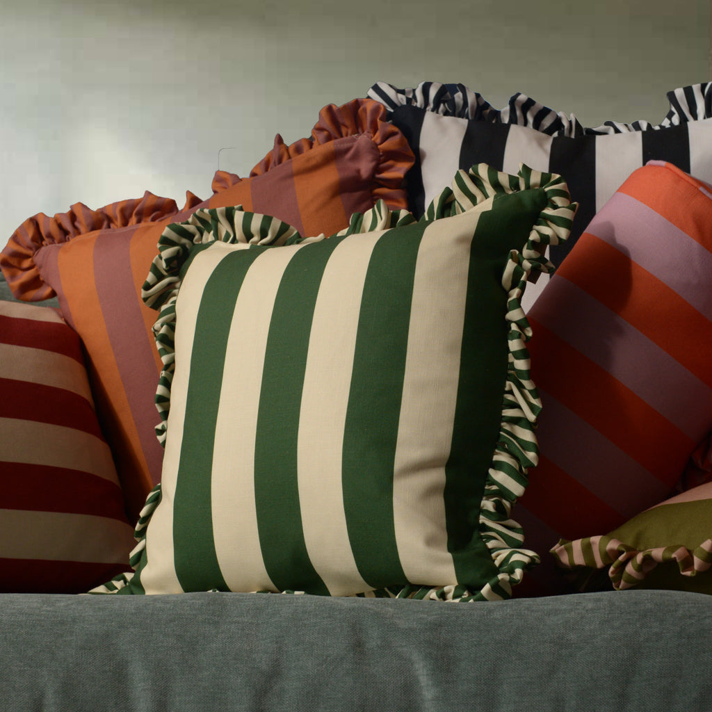 Colours Of Arley Cocktail Cushion - Pine & Coconut