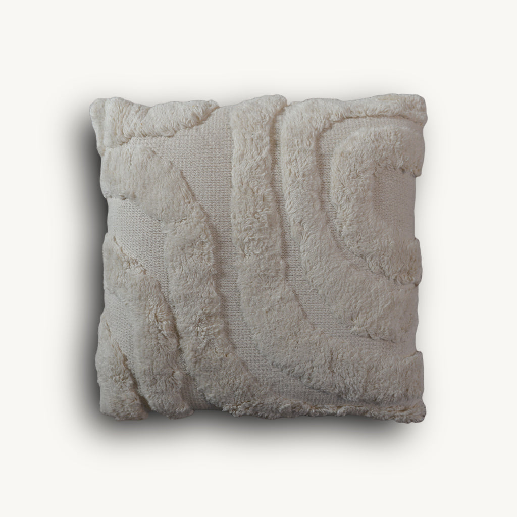 Tuffed Cream Cushion