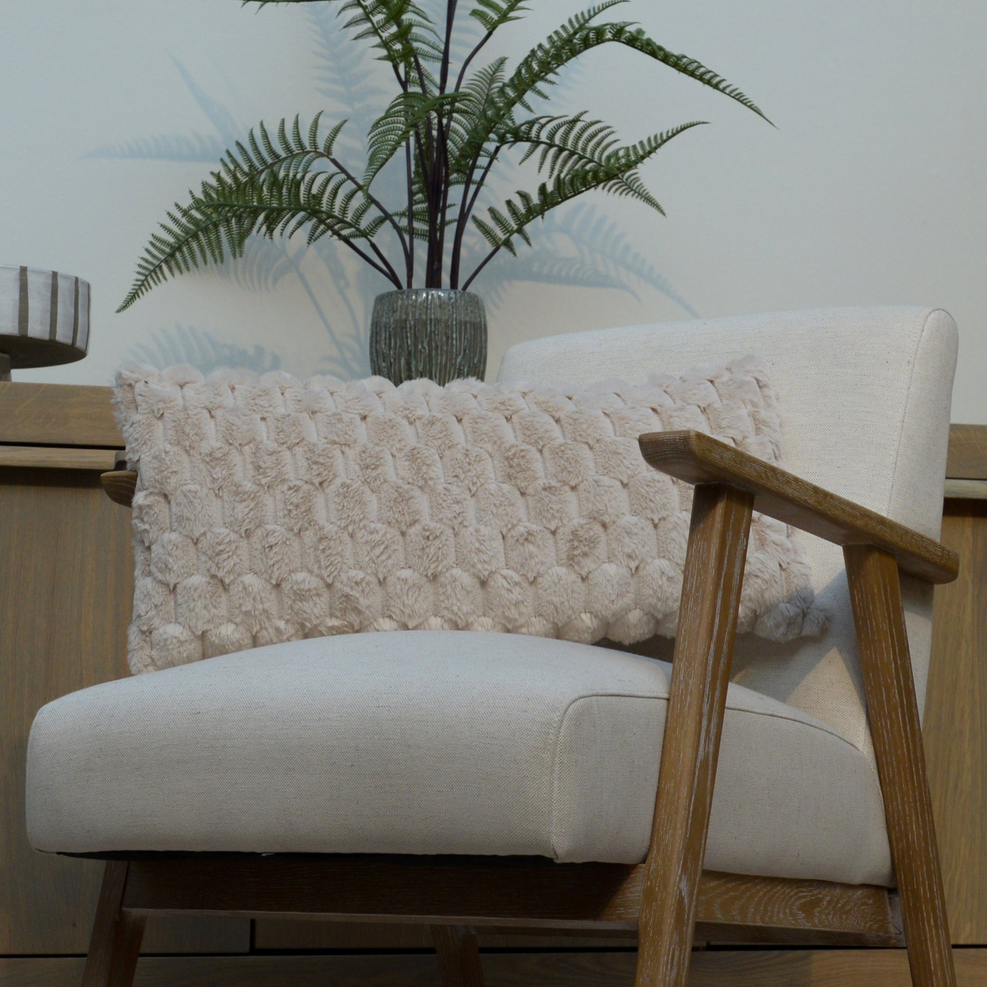 Beige Velvet Cushion