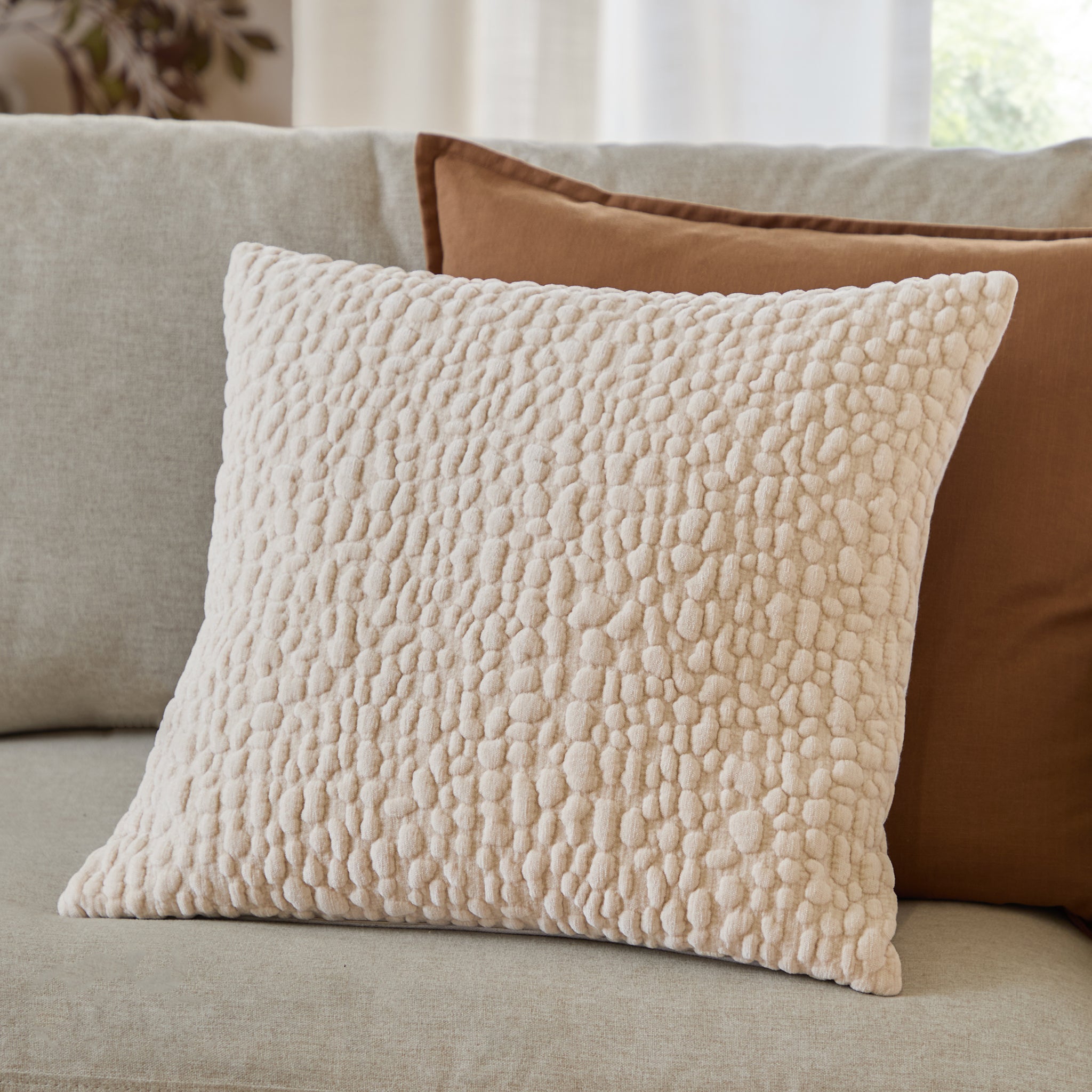 Solstice Chenille Cushion in Natural