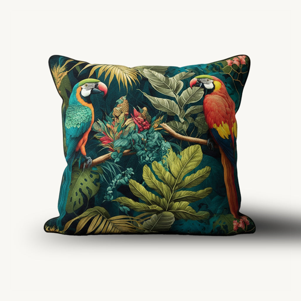 Jungle Parrot Cushion
