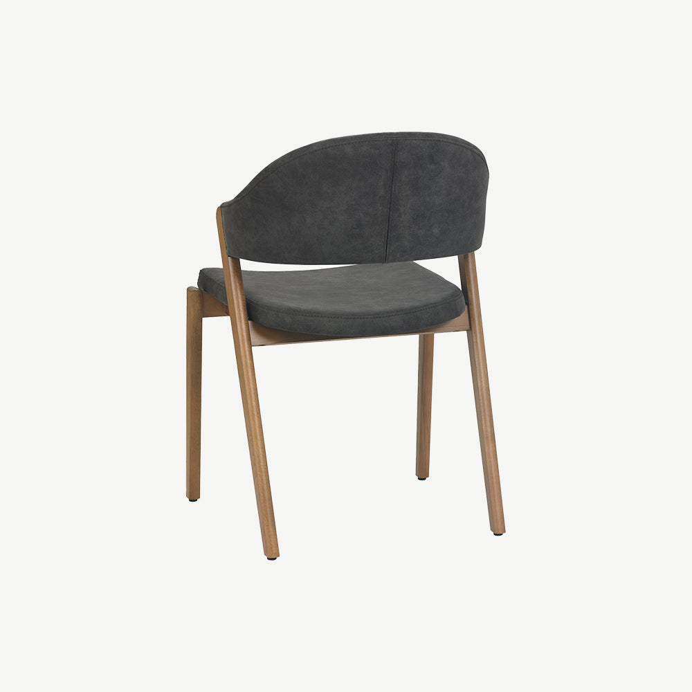 Highgate Rustic Oak Dining Chair in Dark Grey
