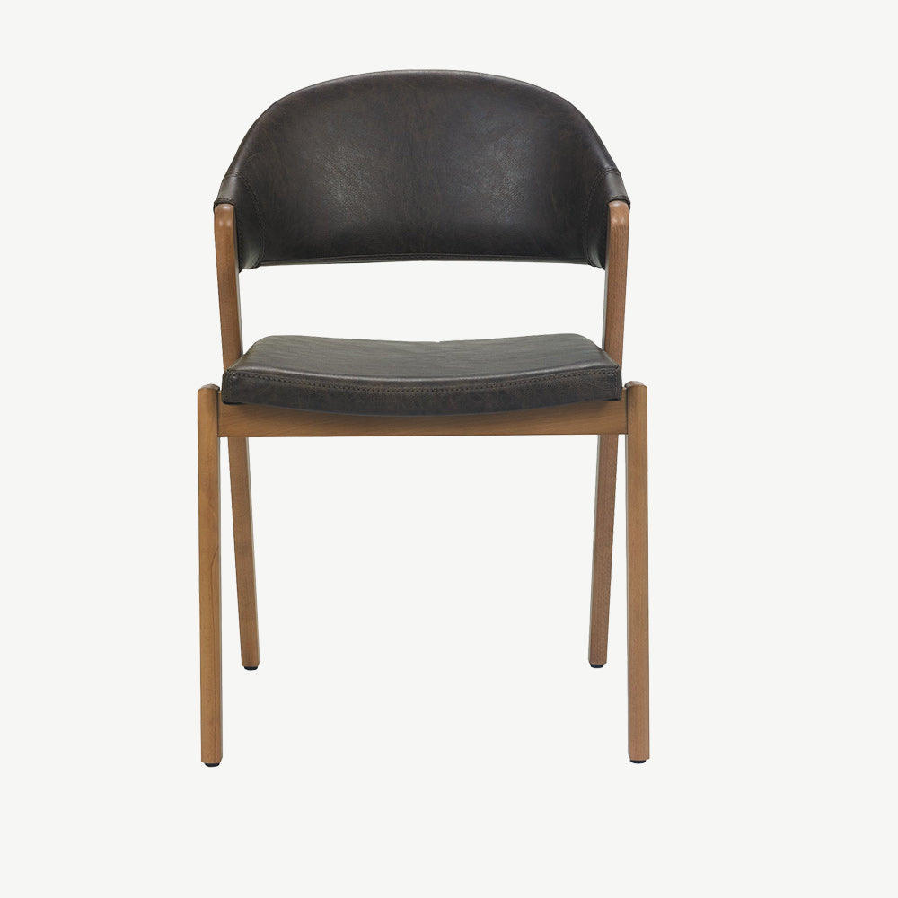 Highgate Rustic Oak Dining Chair in Dark Grey