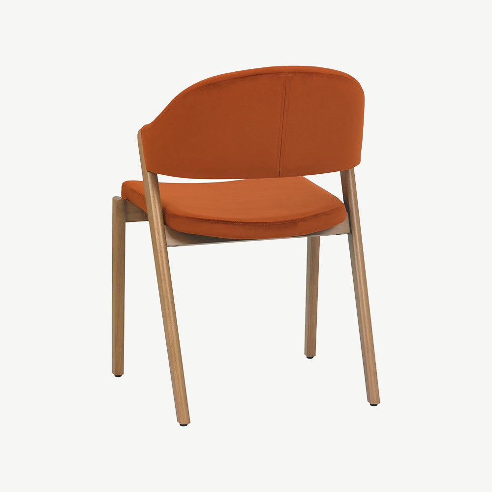 Highgate Rustic Oak Dining Chair in Orange