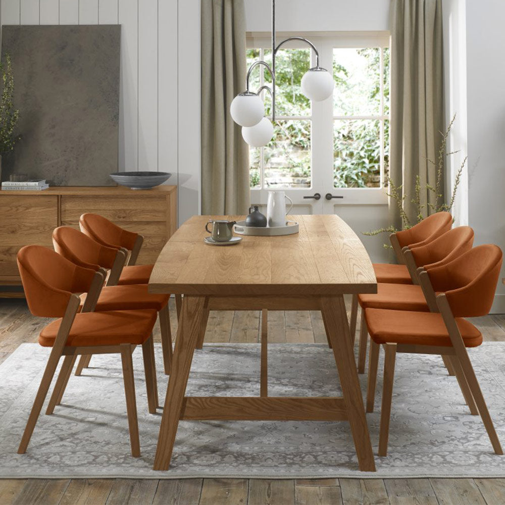 Highgate Rustic Oak Dining Chair in Orange