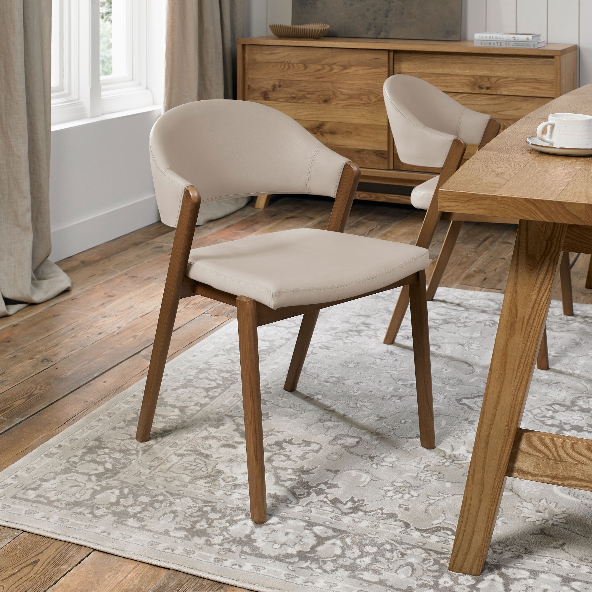 Highgate Rustic Oak Dining Chair in White