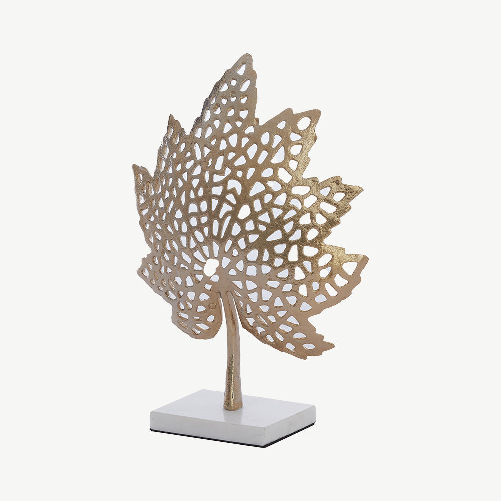 Leaf Ornament with Marble Base