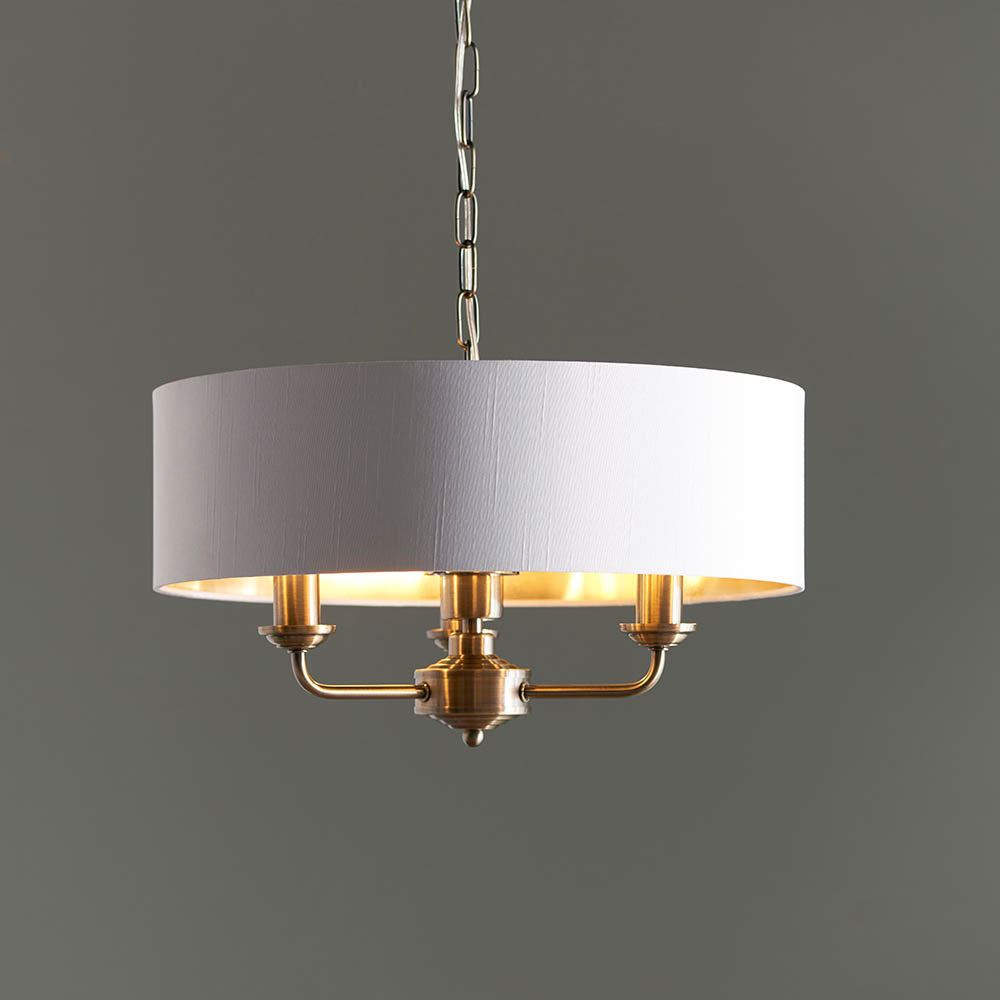 Leif 3lt Pendant Light in White