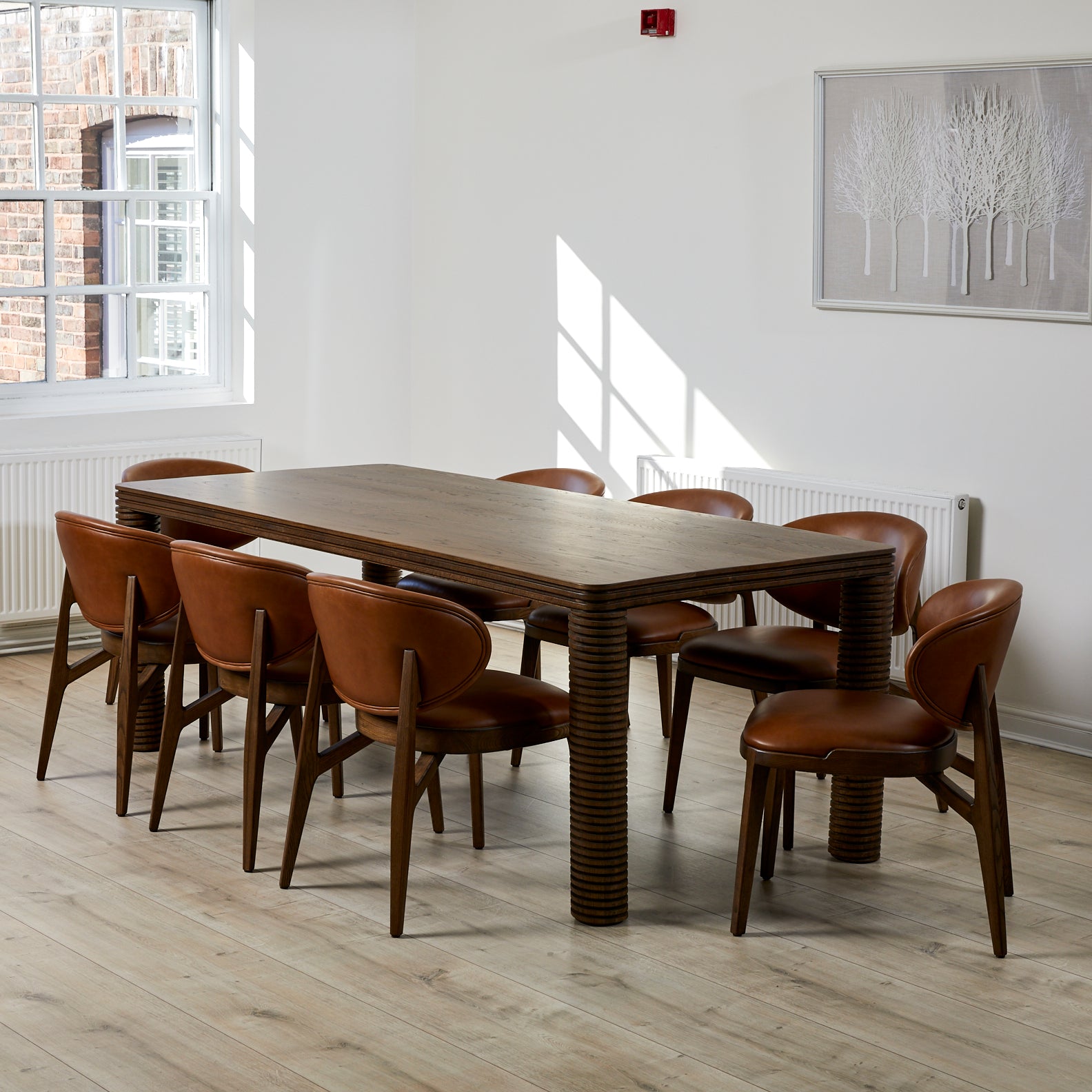 Carla Dining Table and Erica Leather Chairs Bundle