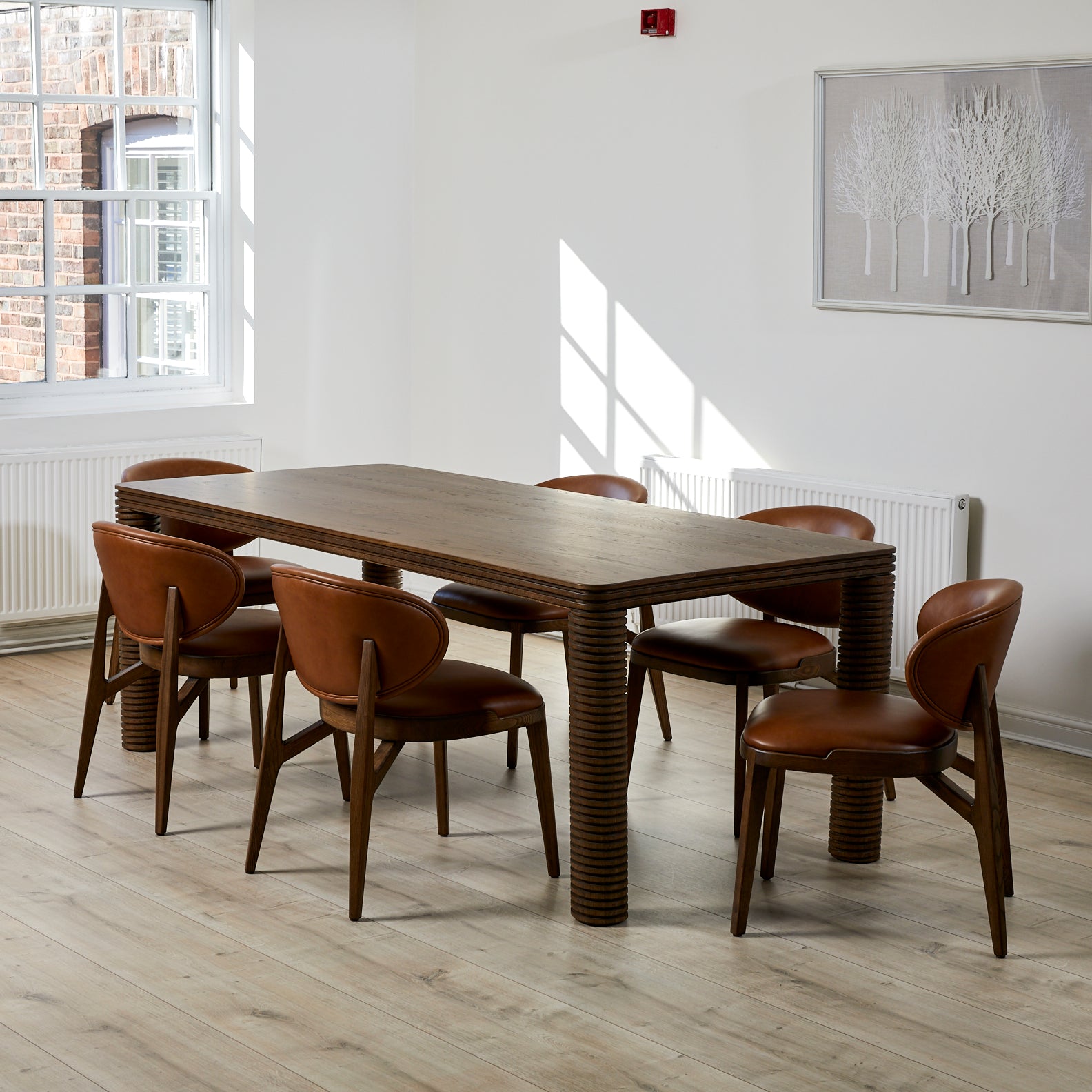 Carla Dining Table and Erica Leather Chairs Bundle