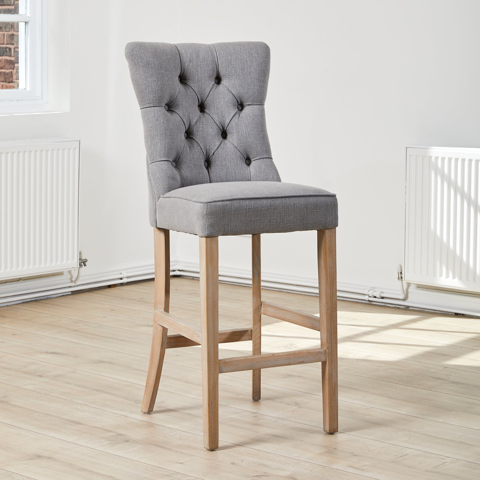 Poppy Bar Stool in Grey