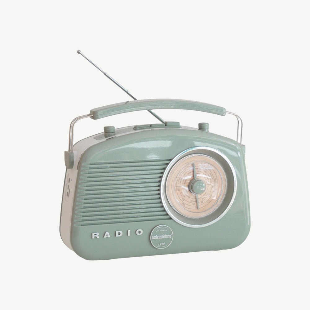 Brighton Retro Style Portable Radio in Sage