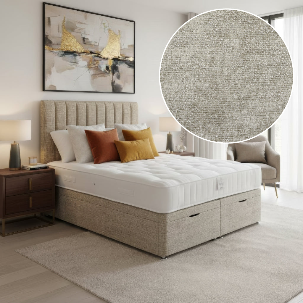 Arighi Bianchi Ottoman Bed Base in Light Grey