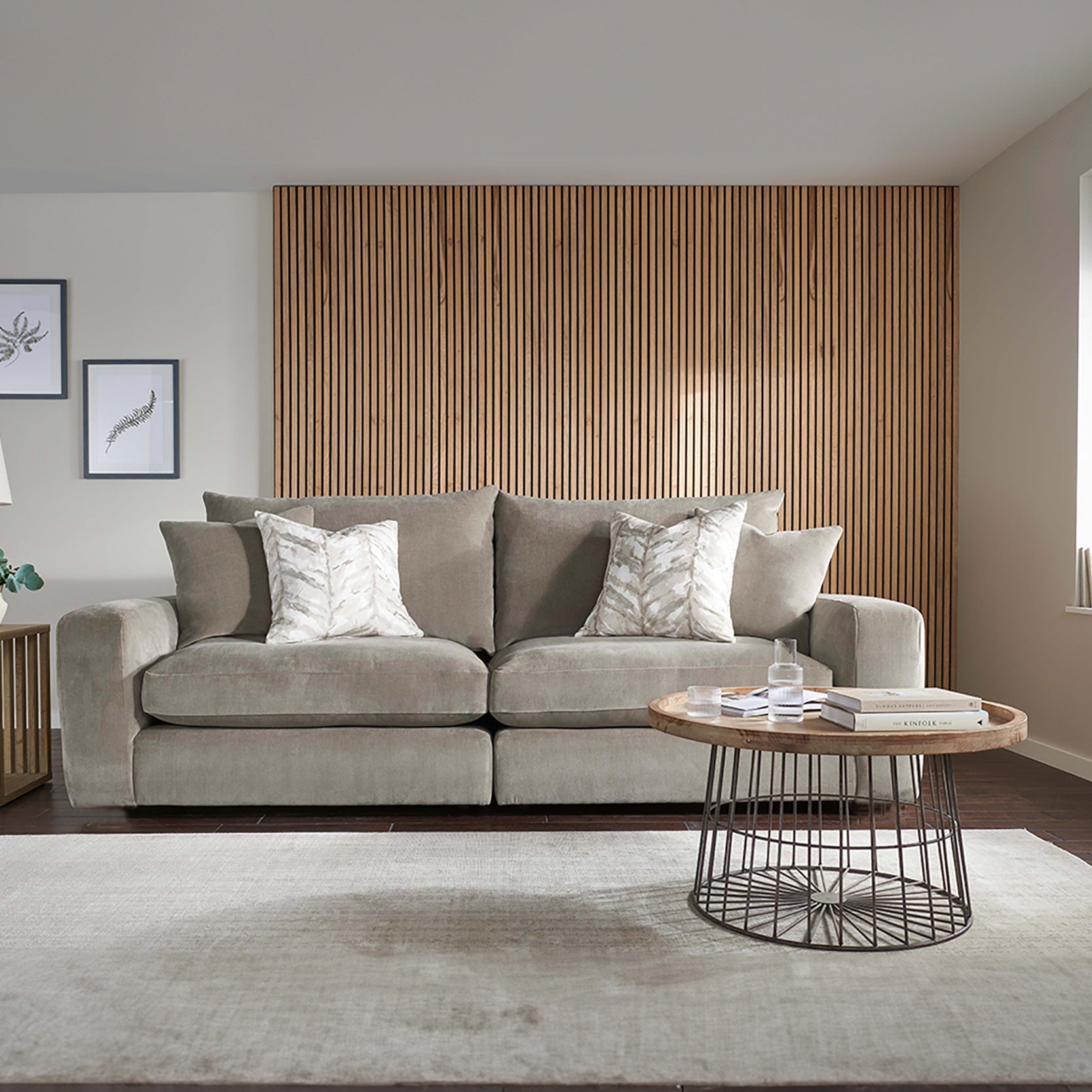 Knightsbridge Large Split Sofa in Platinum-Berber