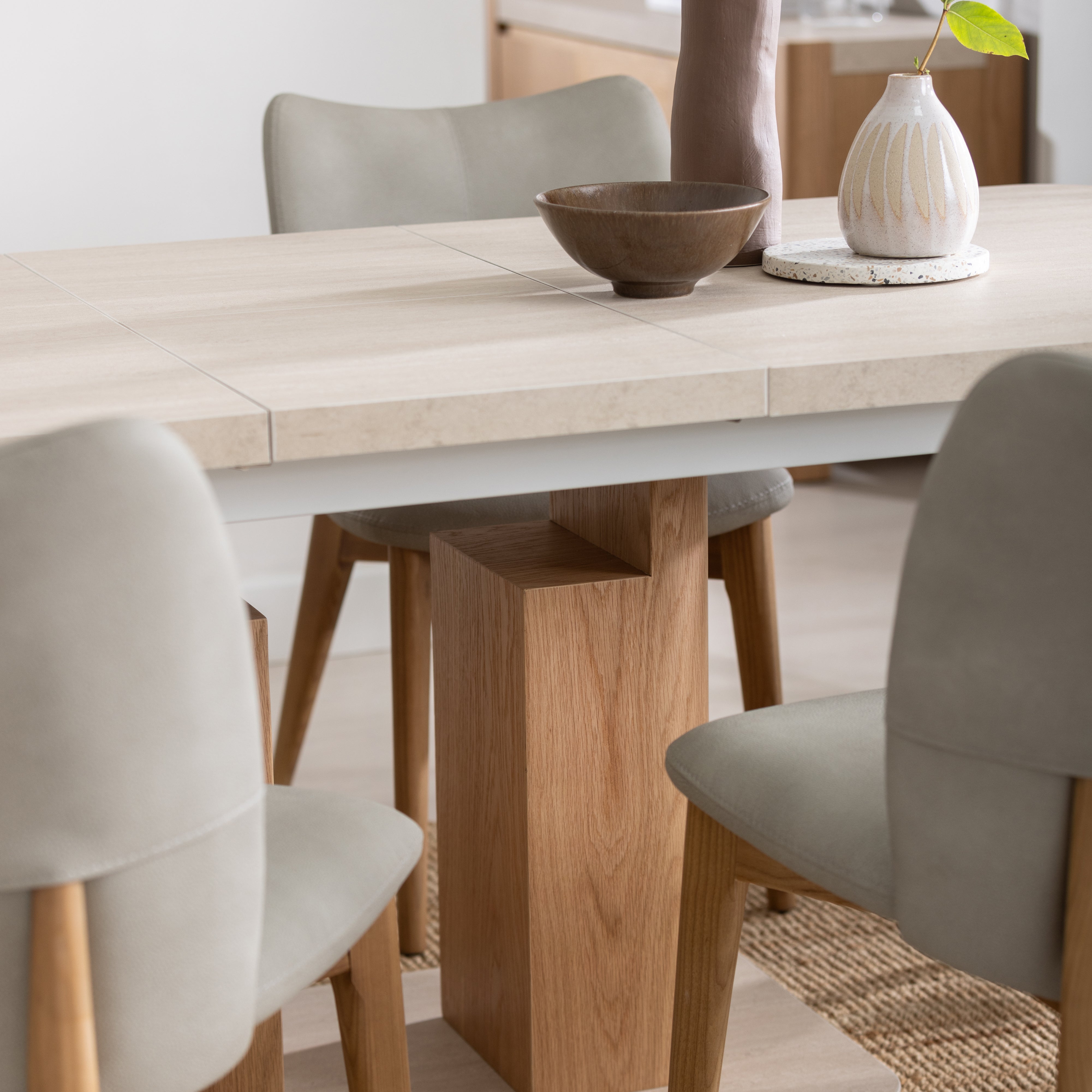Padstow 160-200cm Extending Dining Table and Spencer Chairs Bundle