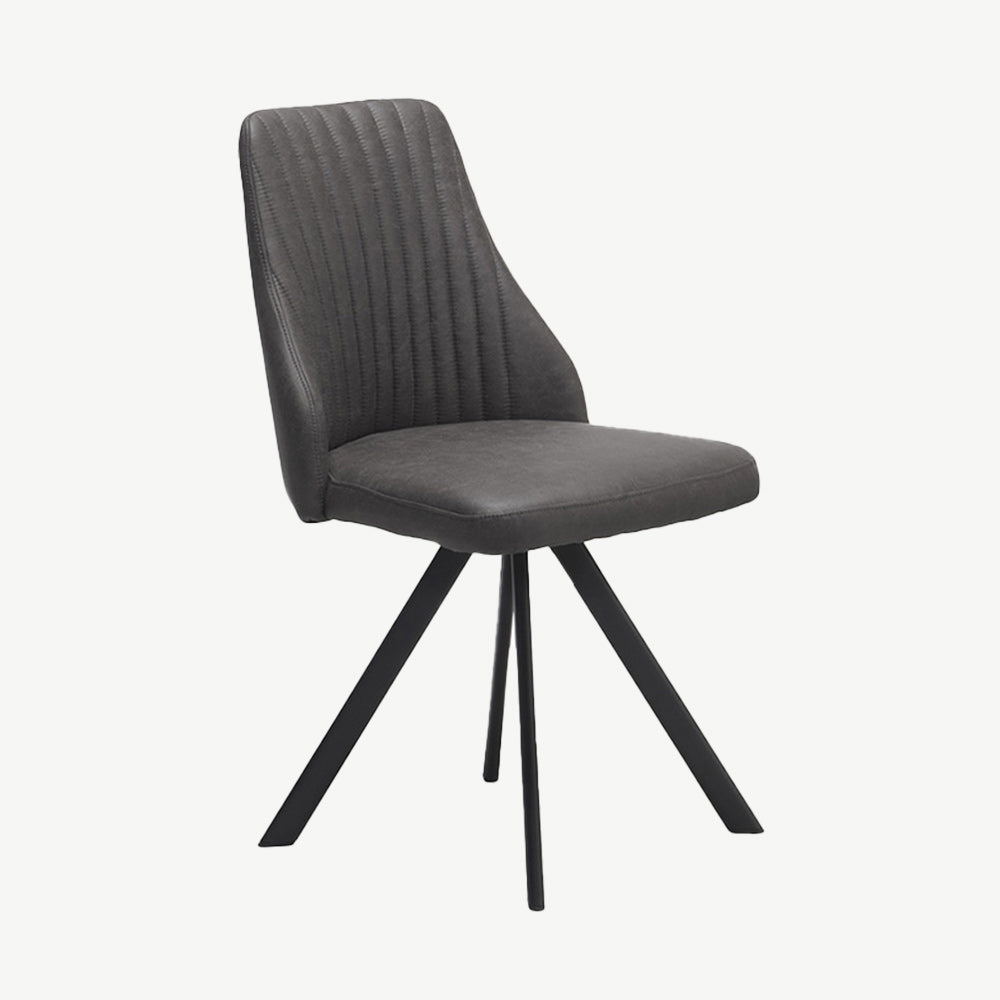 Brady Dining Chair in Dark Grey