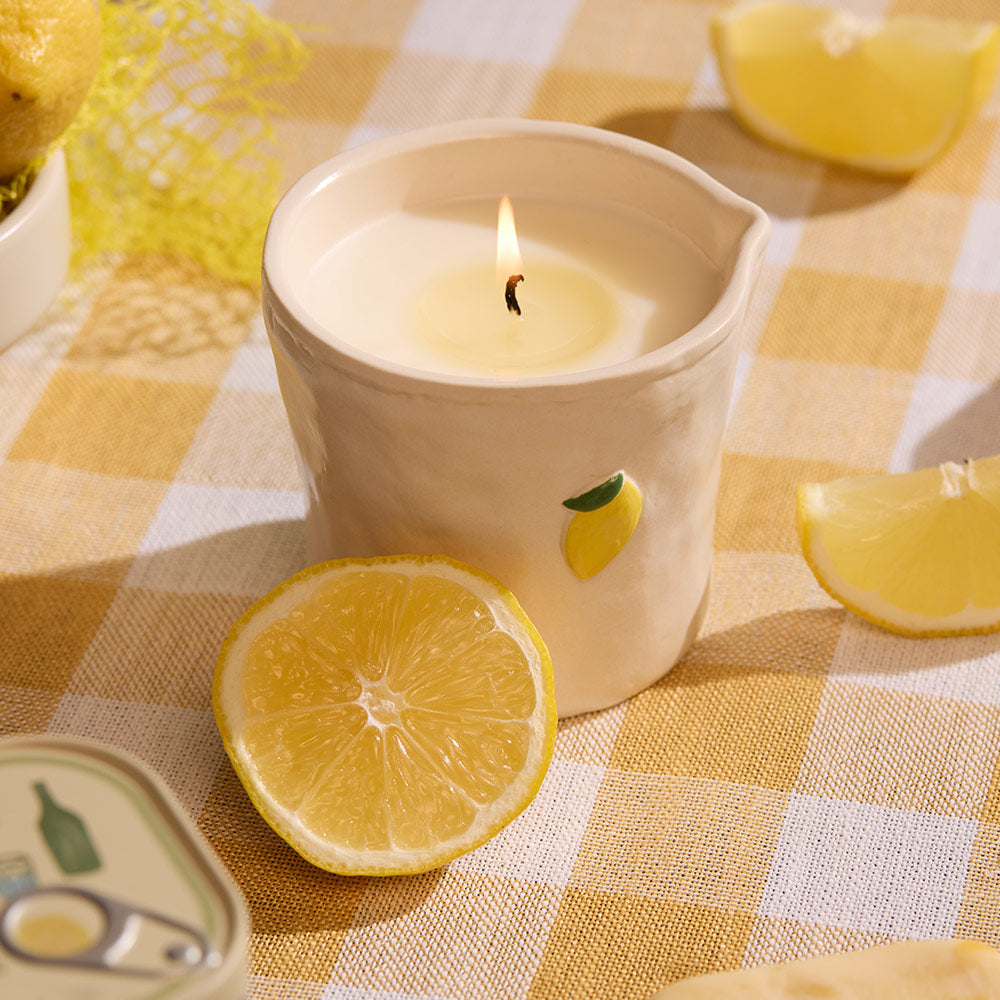 Bistro Lemon Ceramic Candle