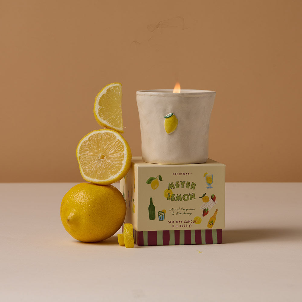 Bistro Lemon Ceramic Candle