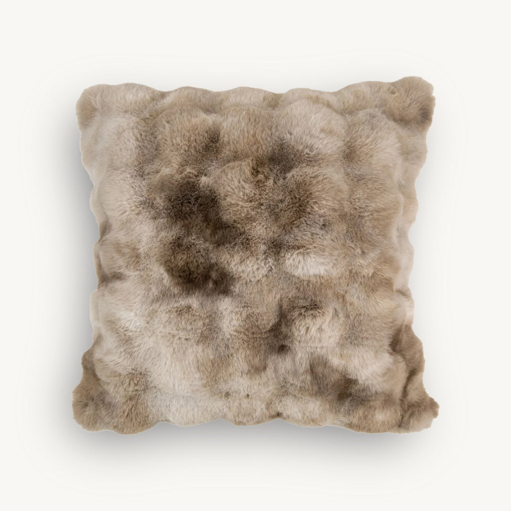 Bermondsey Natural Faux Fur Cushion
