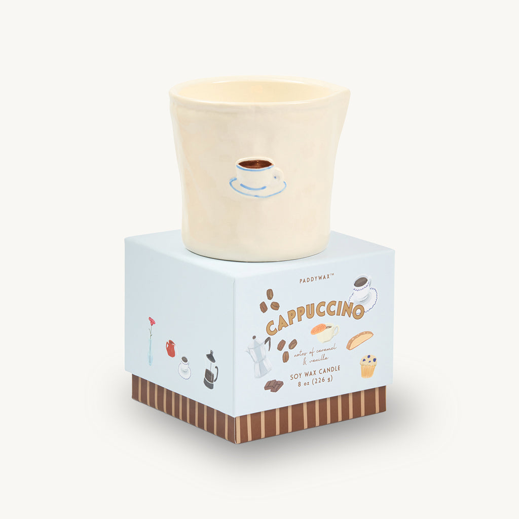 Bistro Cappuccino Ceramic Soy Candle