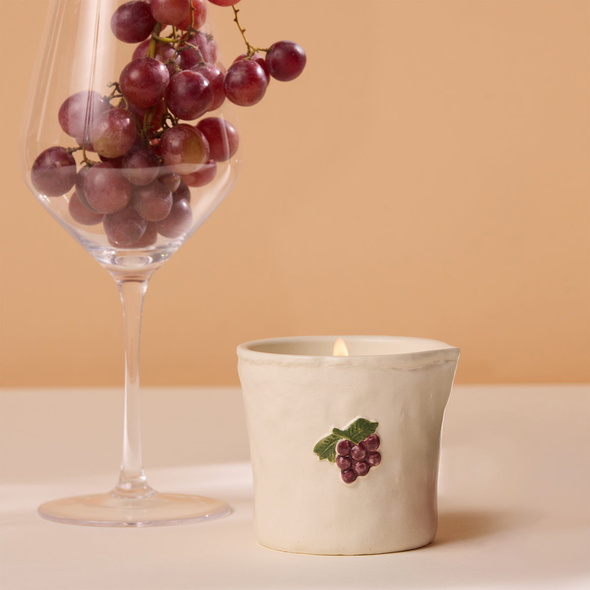 Bistro Bordeaux Grape Ceramic Soy Candle