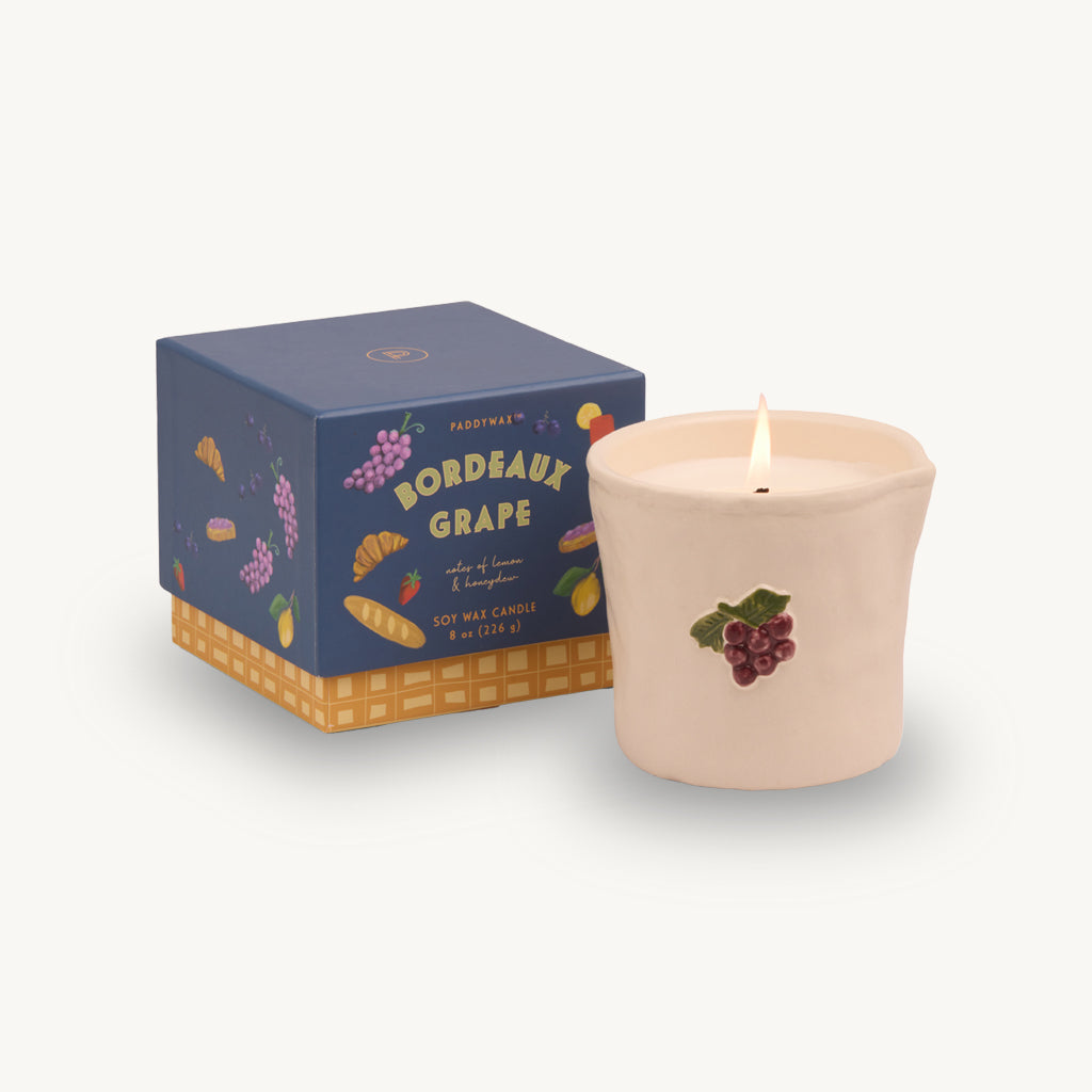 Bistro Bordeaux Grape Ceramic Soy Candle