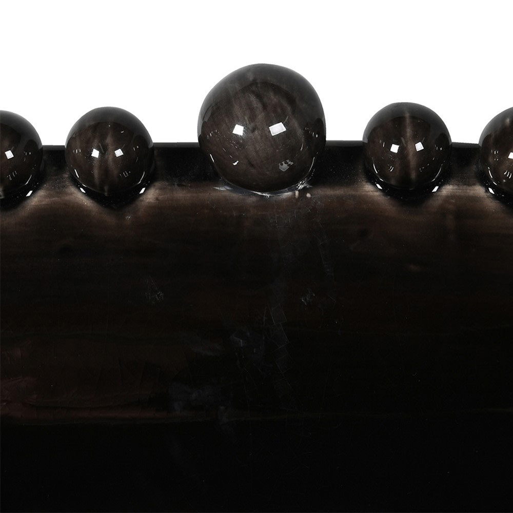 Oval Ceramic Bobble Bowl in Black