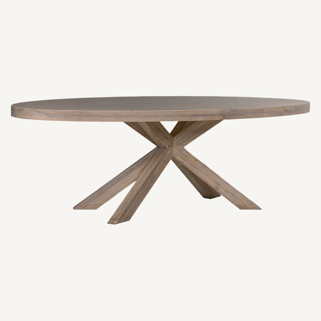 Boden Oval Table Dining Bundle in Dark Grey