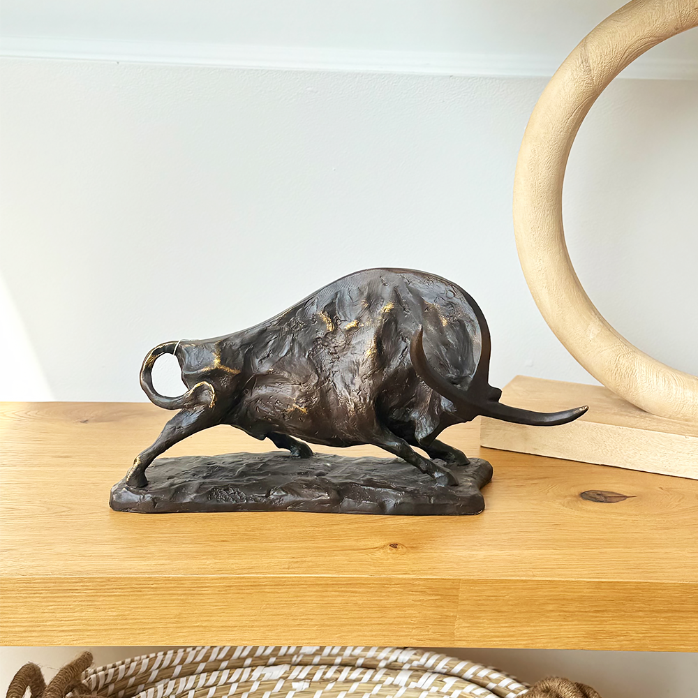 Bronze Bull Sculpture