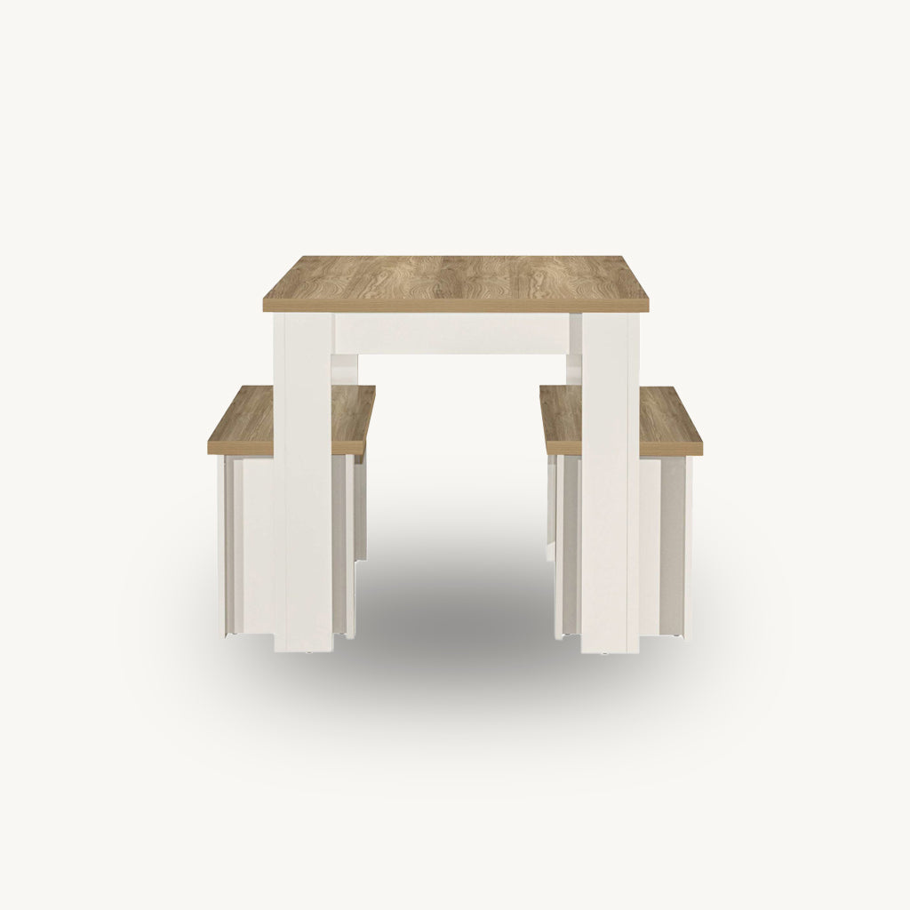 Burwick Dining Table and Bench Set