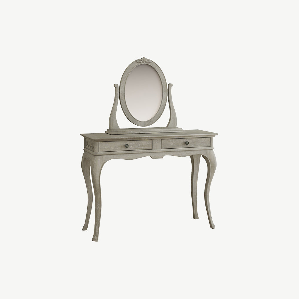 Solid oak dressing table in soft antique finish