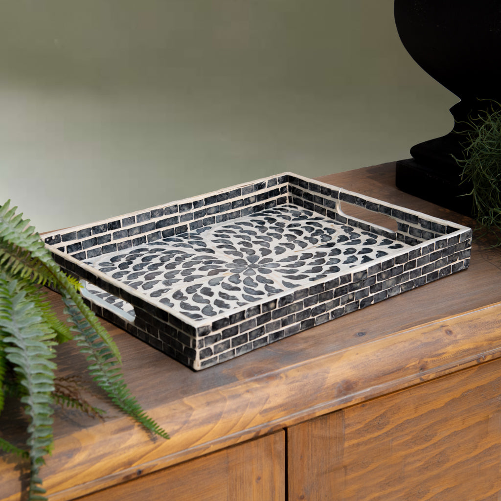 Smoke Capiz Tray