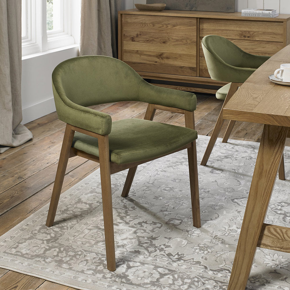 Highgate Rustic Oak Armchair in Brown