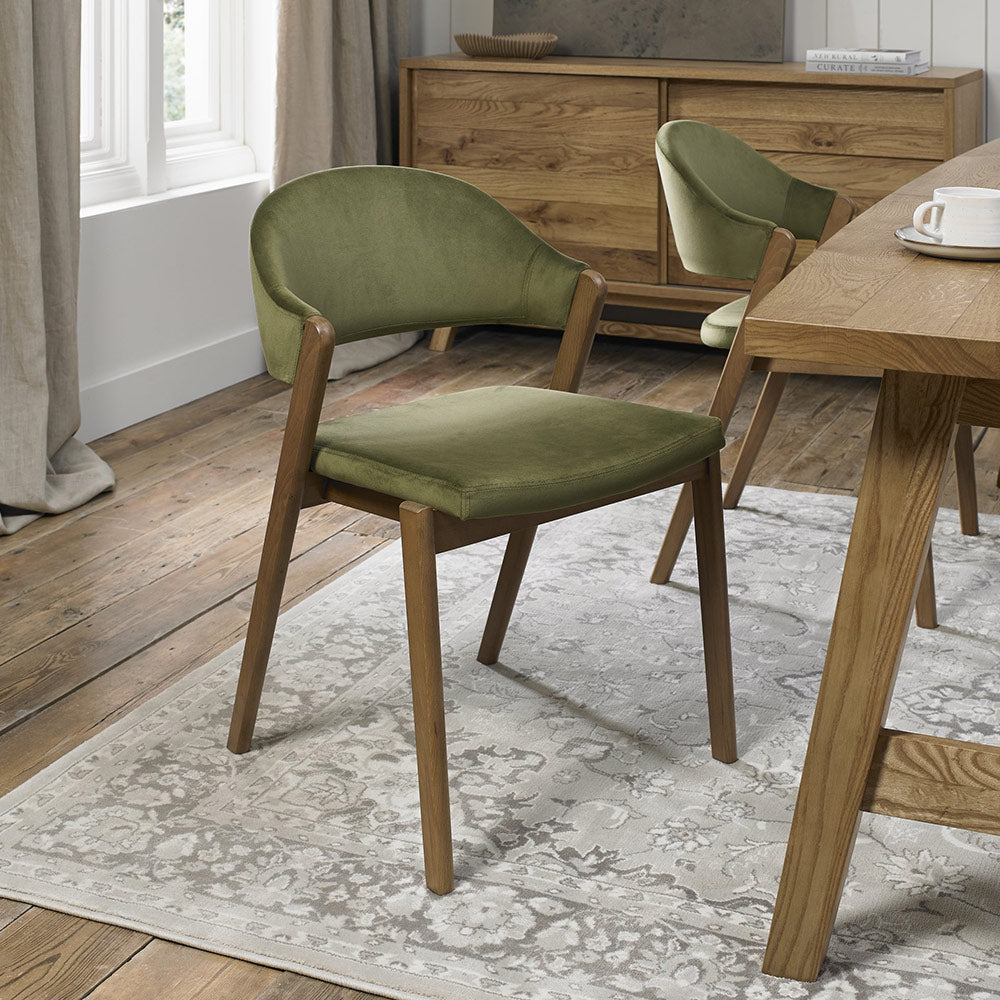 Highgate Rustic Oak Dining Chair in Brown