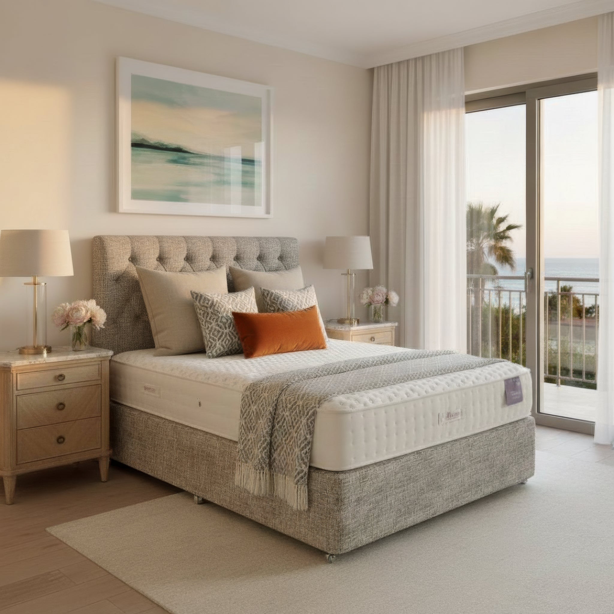 Arighi Bianchi 4 Drawer Antoinette Bed in Light Grey