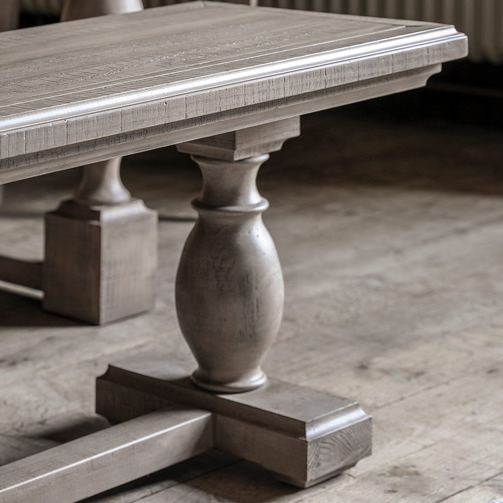 Pine dining bench in natural finish
