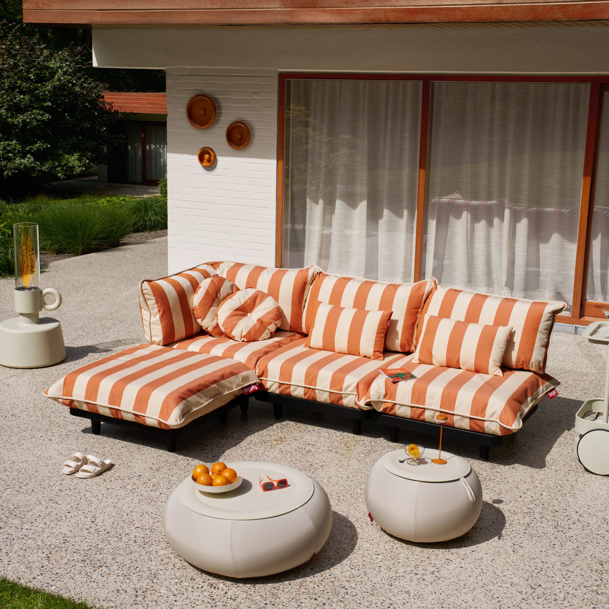 Paletti Corner Lounge Chair in Orange