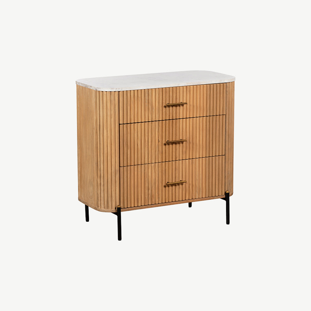 Java 3 Drawer Bedside Chest
