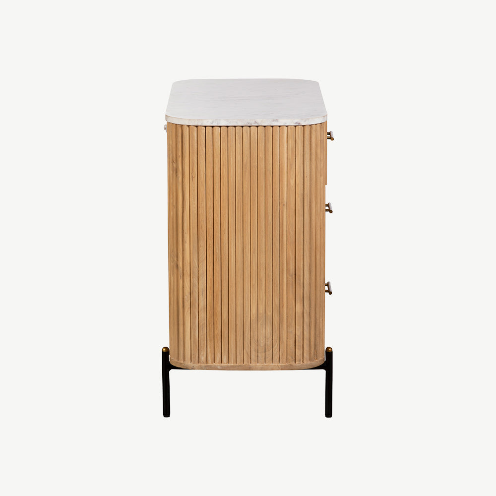 Java 3 Drawer Bedside Chest